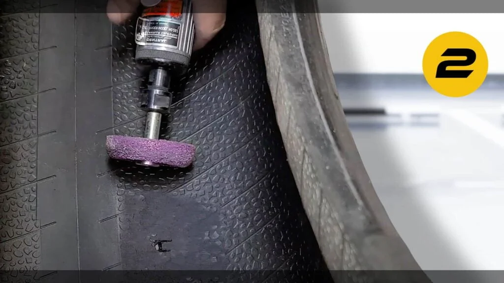 Tire Plug vs Patch: Which One Is More Effective in Fixing a Flat Tire? 9 Tire Patching Step 2: Roughen up the sides of the hole.