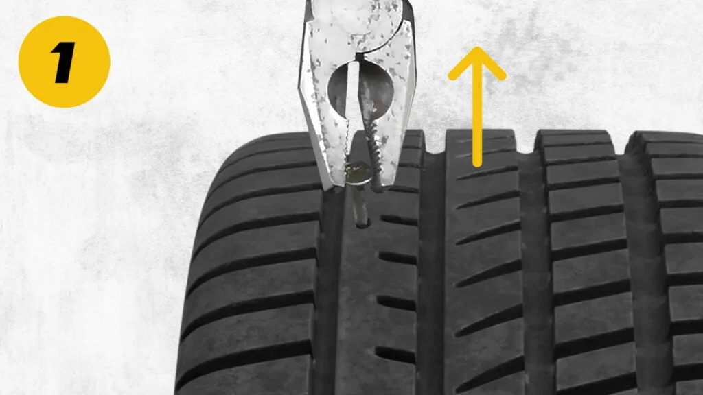 How to Use a Tire Repair Kit? Step-by-Step Guide (+Video) 5 Using A Tire Repair Kit. Step 1: Pull out the object that caused the puncture