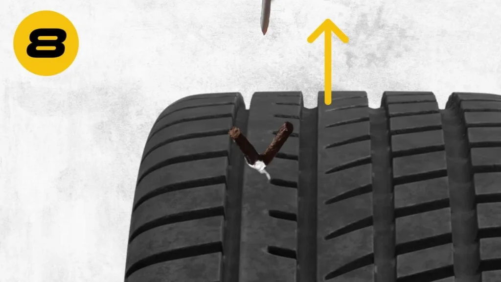 How to Use a Tire Repair Kit? Step-by-Step Guide (+Video) 12 Using A Tire Repair Kit. Step 8: Extract the insertion tool